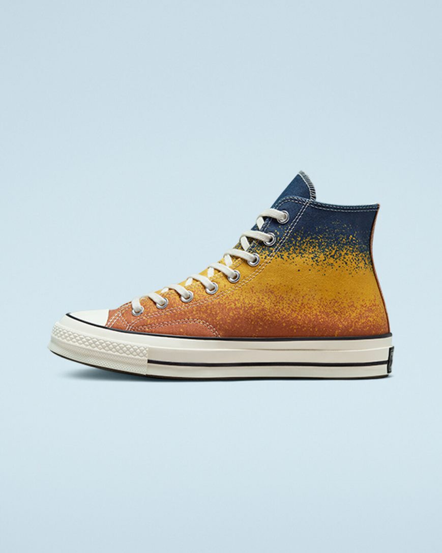 Tenisi Inalti Barbati Converse Chuck 70 Scatter Dye Aurii | RO REUTD130